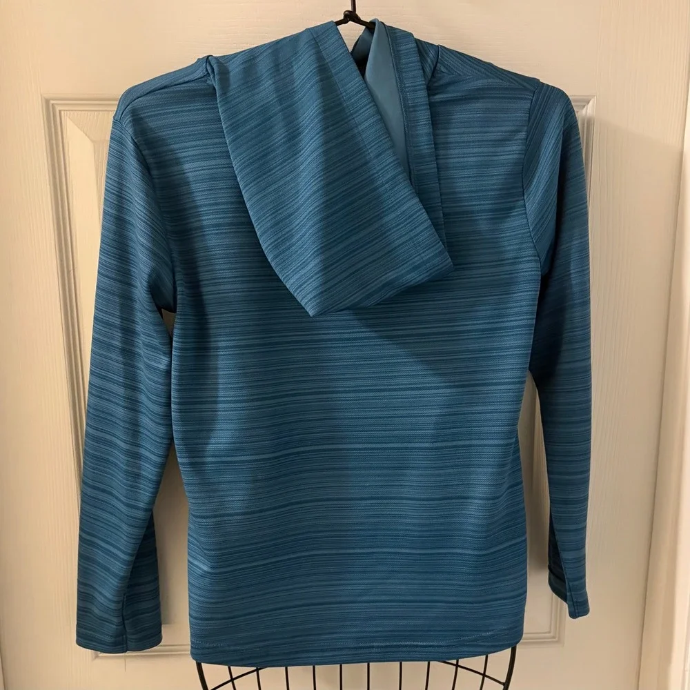 Hurley Boys Blue Space Dye Graphic Logo Performance Hoodie Sweatshirt Sz L 12-13